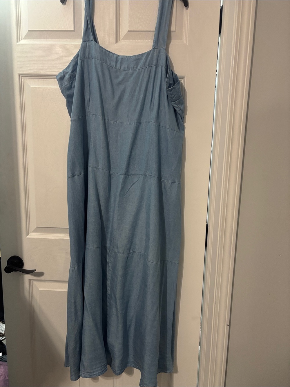 Vince Camuto Dusty Blue Sleeveless Maxi Dress